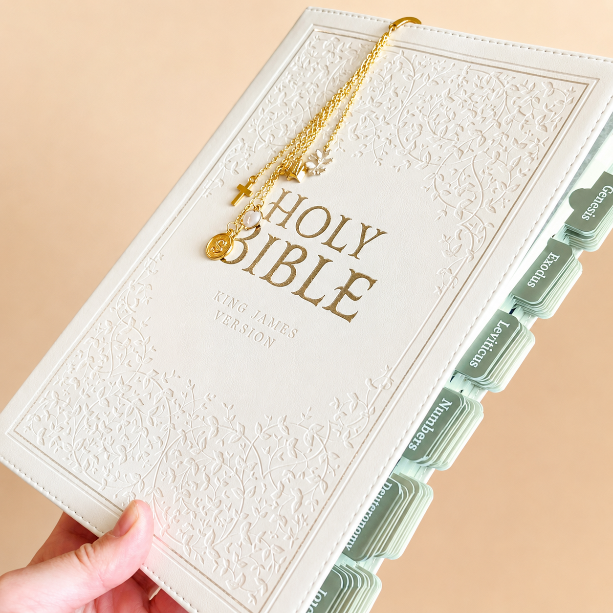 KJV Bible for Women with Custom Name and Personalized Charm
