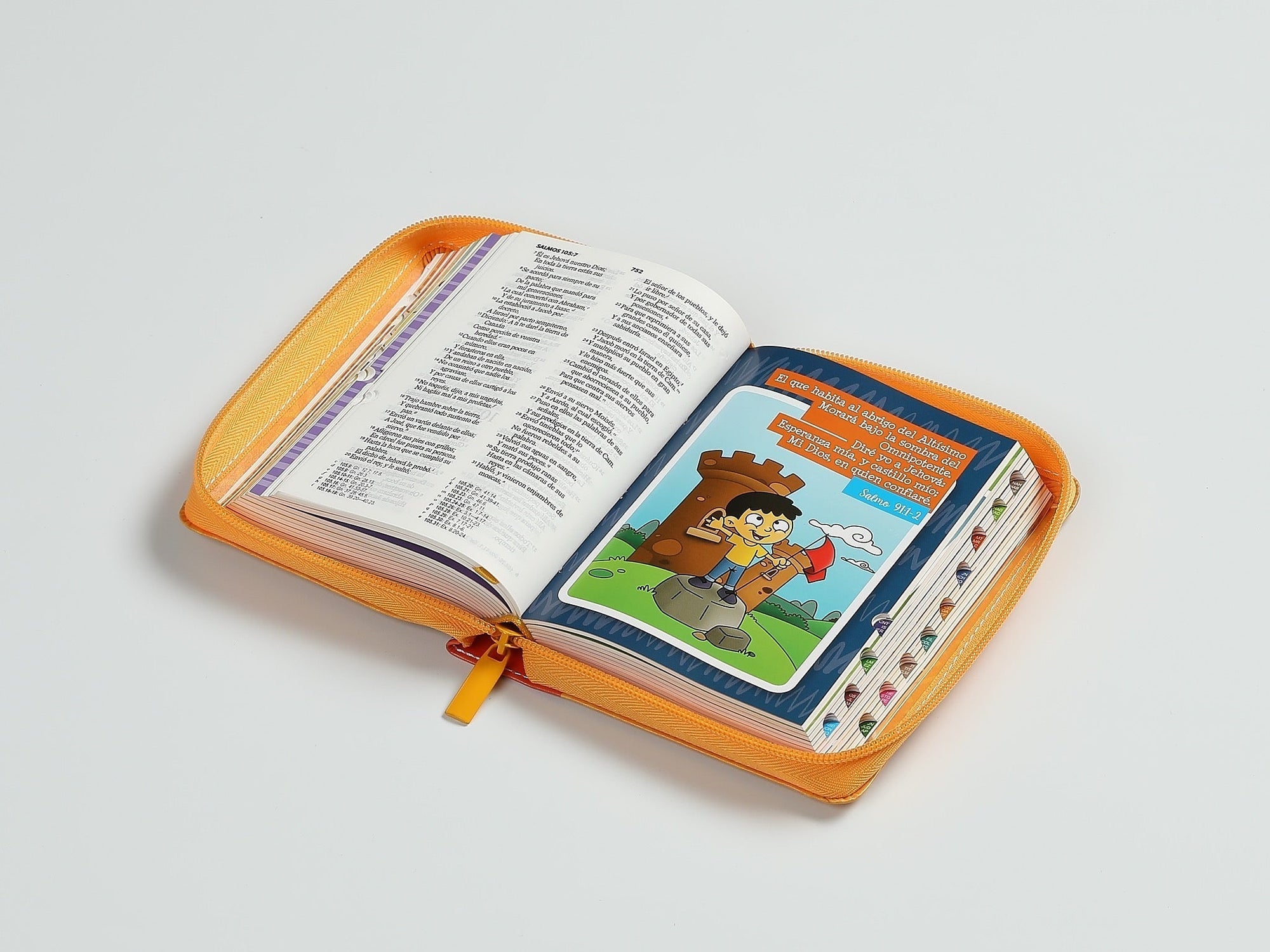 Biblia RVR60 Mi gran viaje bolsillo naranja cierre y indice