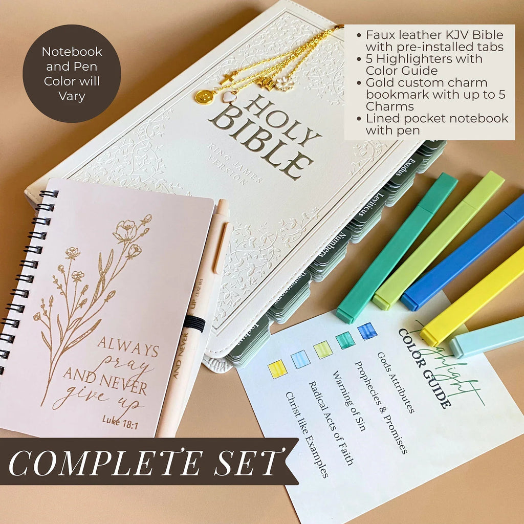 KJV Bible for Women with Custom Name and Personalized Charm